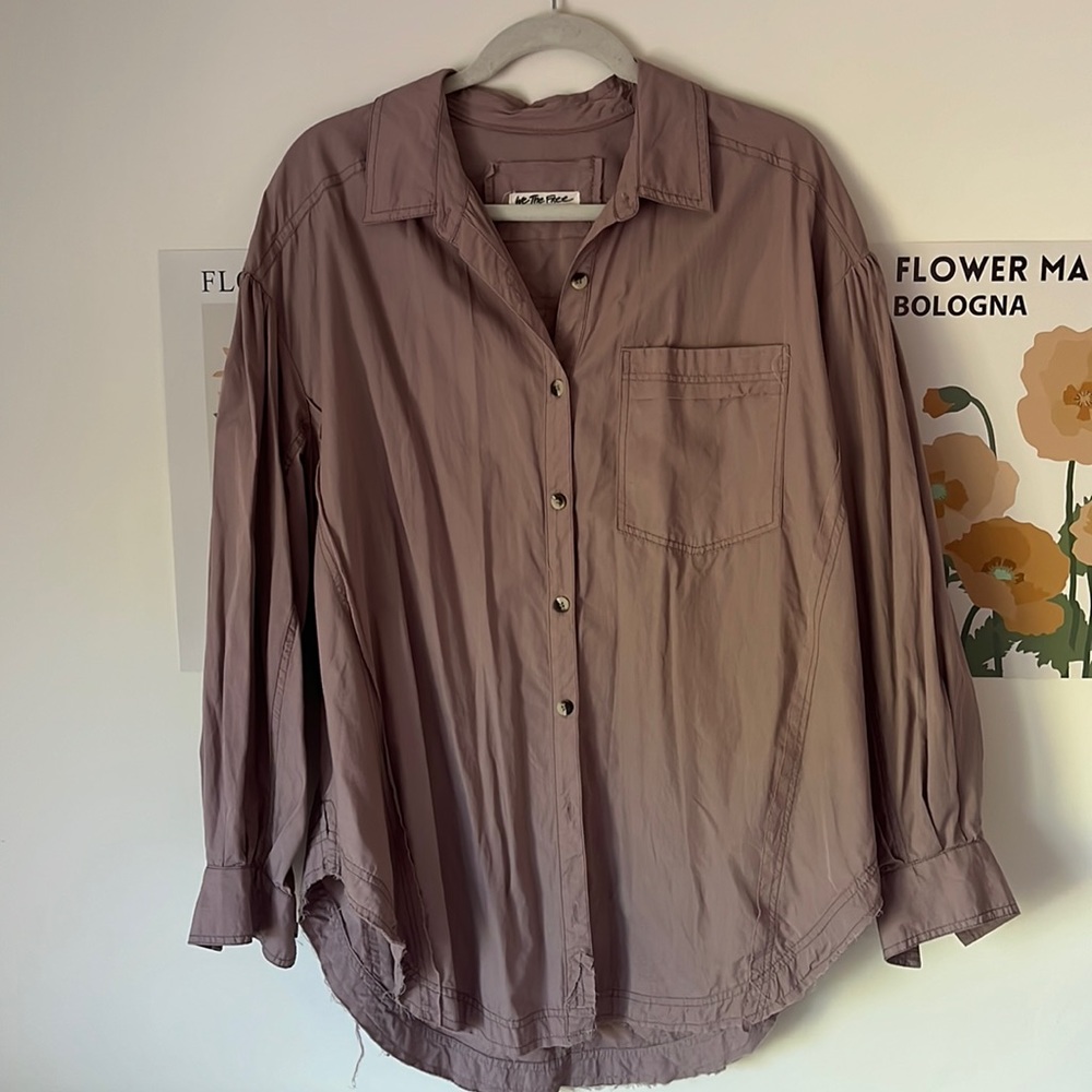 We The Free Mauve Button Down Shirt
